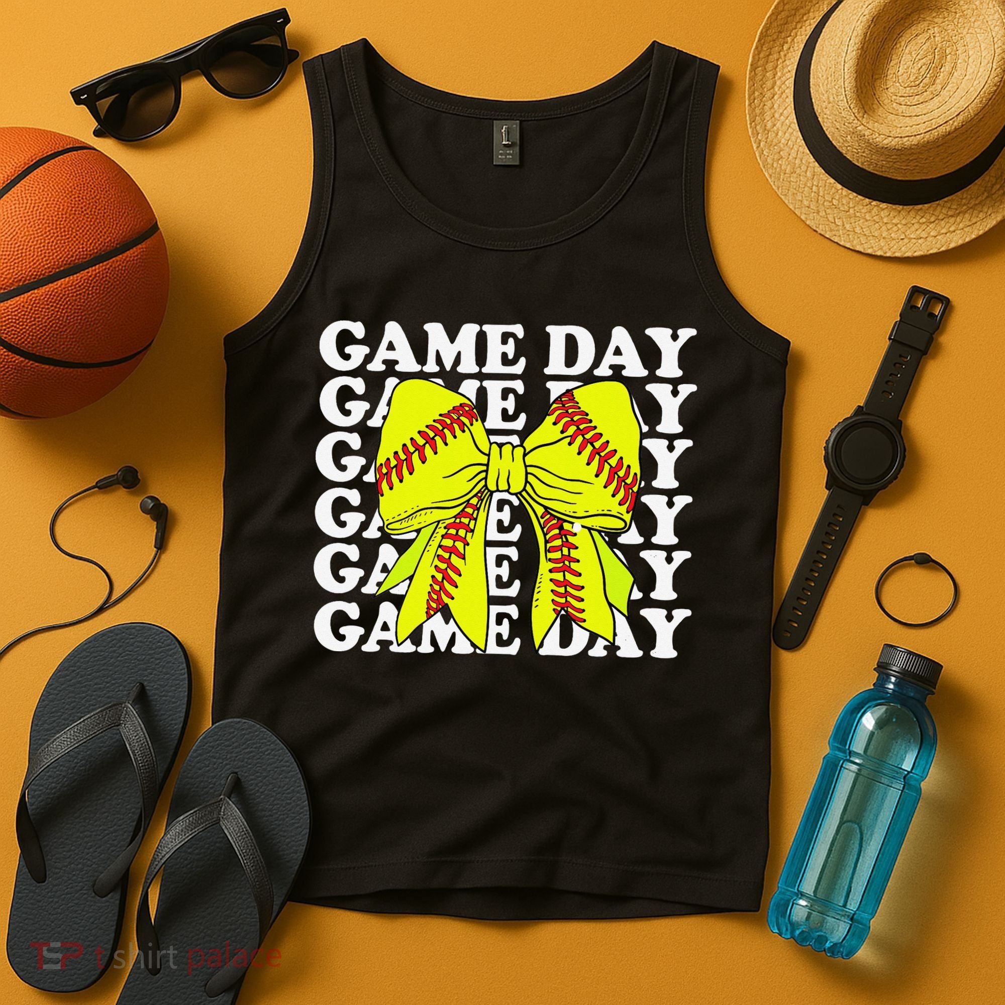 Game Day Vibes Coquette Bow Softball Mama Softball Girl Tank Top