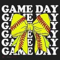 Game Day Vibes Coquette Bow Softball Mama Softball Girl Golf Towel thumb 3