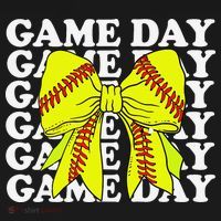 Game Day Vibes Coquette Bow Softball Mama Softball Girl Kids Long Sleeve Shirt thumb 2