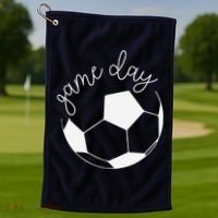 Game Day Women Mom Soccer Golf Towel thumb 1