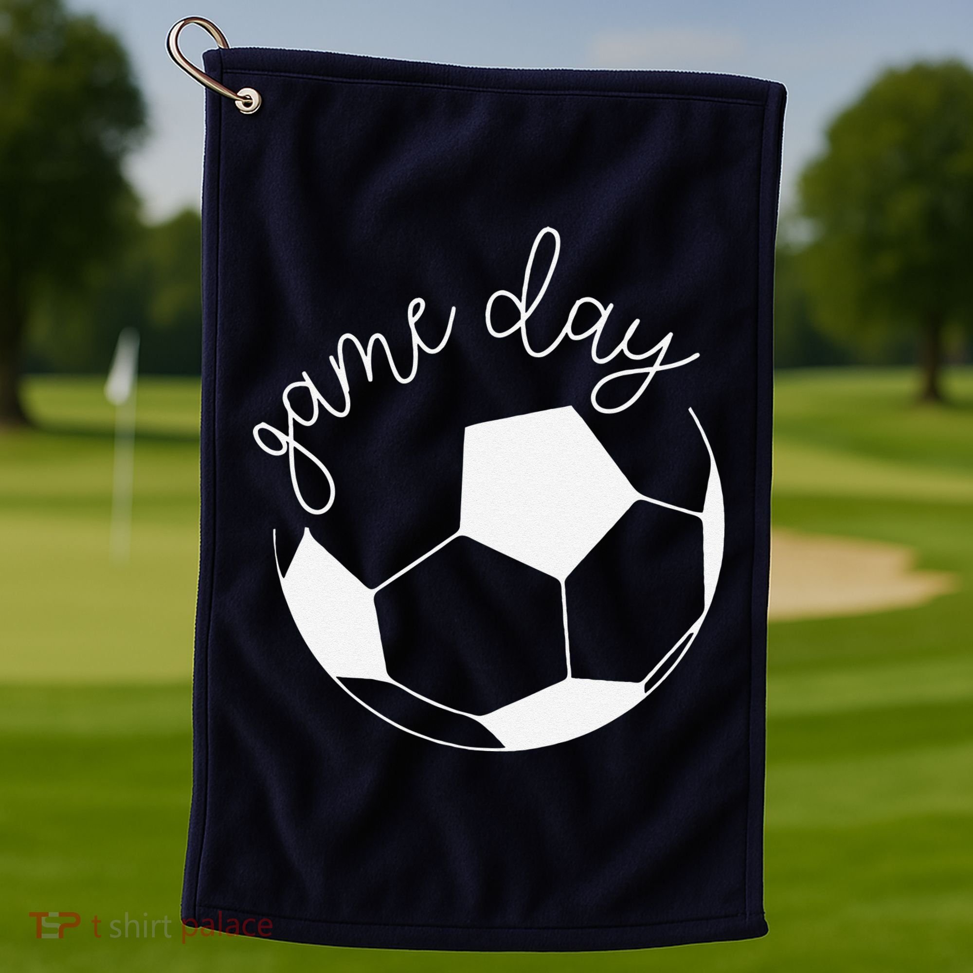 Game Day Women Mom Soccer Golf Towel