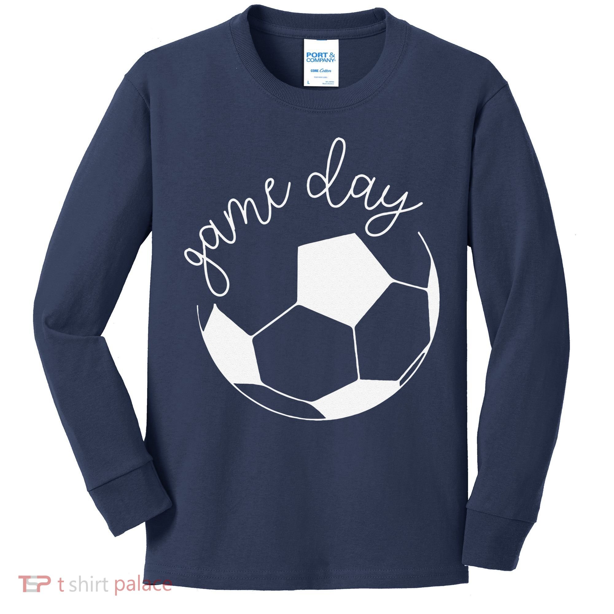 Game Day Women Mom Soccer Kids Long Sleeve Shirt