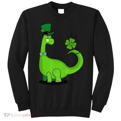 Green Dino With A FourLeaf Clover Tail: St. Patrick's Day Sweatshirt