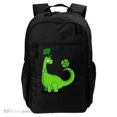 Green Dino With A FourLeaf Clover Tail: St. Patrick's Day Backpack