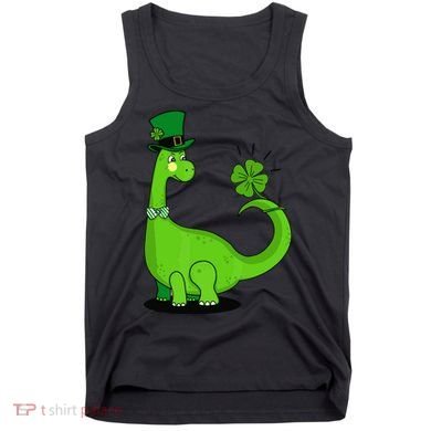 Green Dino With A FourLeaf Clover Tail: St. Patrick's Day Tank Top