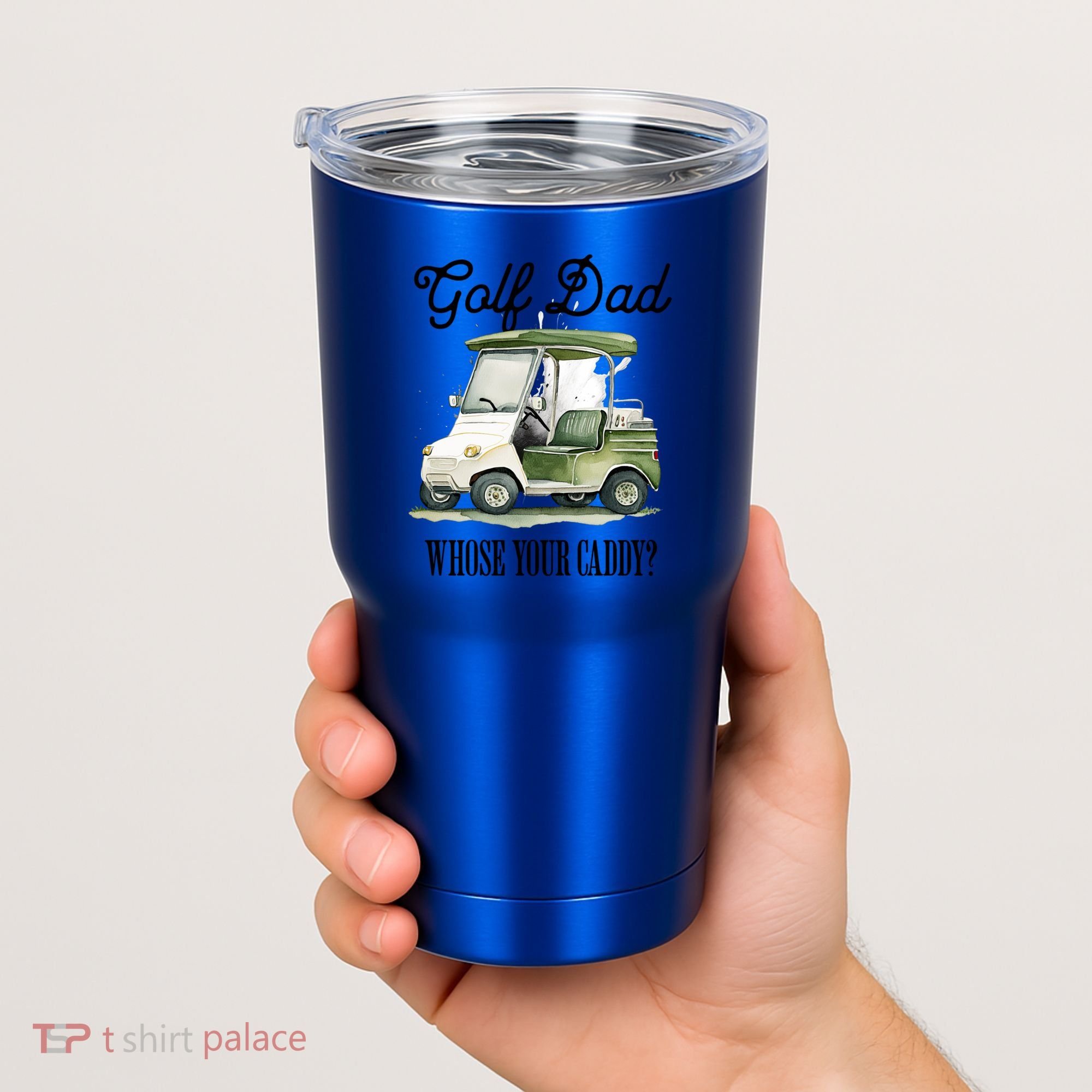 Golf Dad Whose Your Caddy? Funny Golf Lover FatherS Day Gift Tumbler