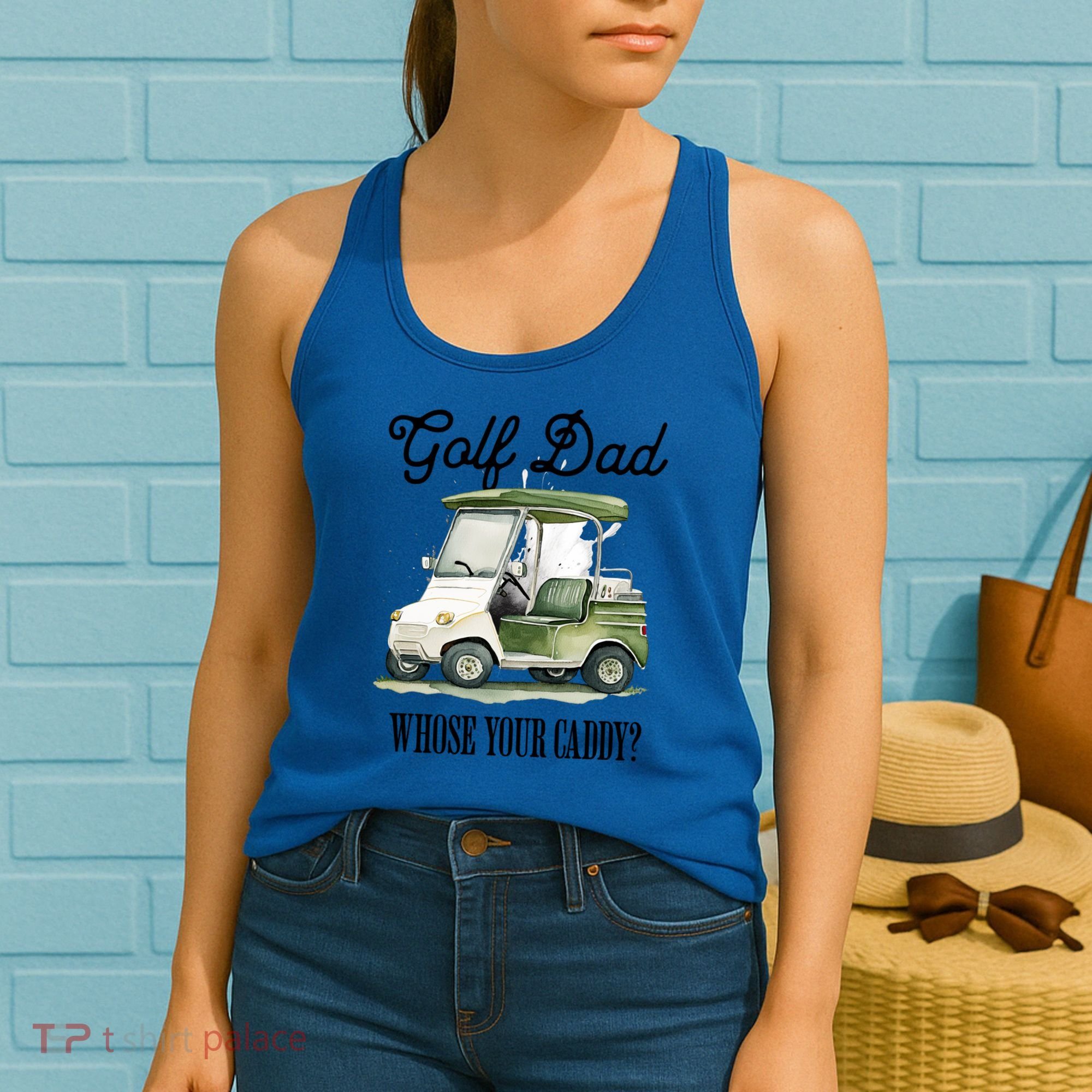 Golf Dad Whose Your Caddy? Funny Golf Lover FatherS Day Gift Women's Tank Top