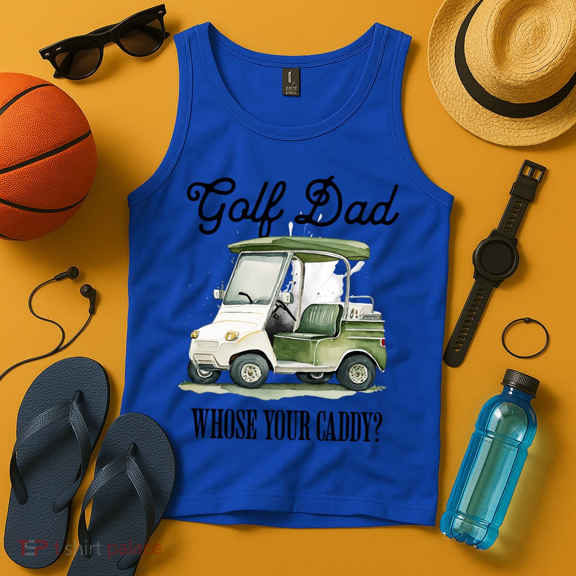 Golf Dad Whose Your Caddy? Funny Golf Lover FatherS Day Gift Tank Top