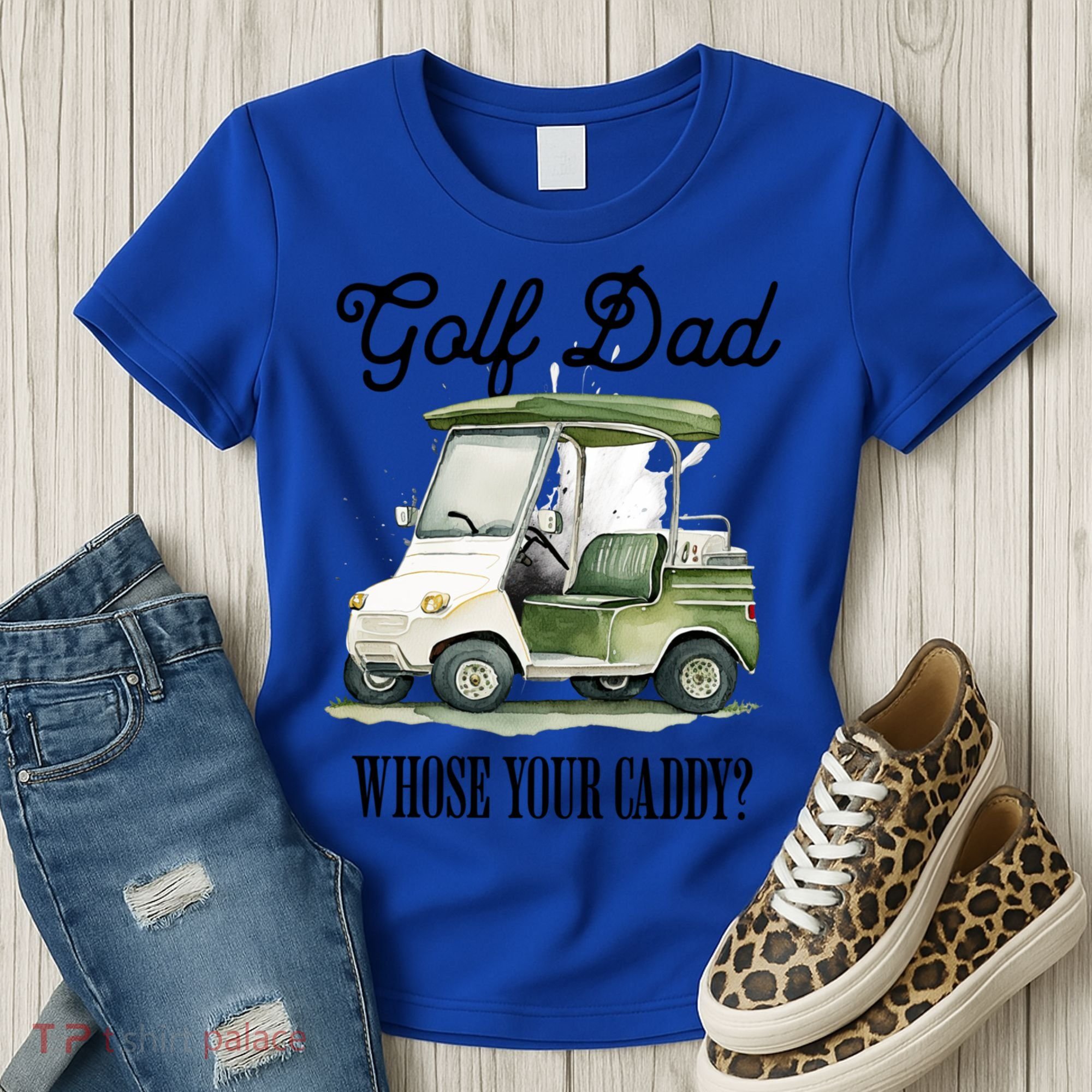 Golf Dad Whose Your Caddy? Funny Golf Lover FatherS Day Gift Women's T-Shirt