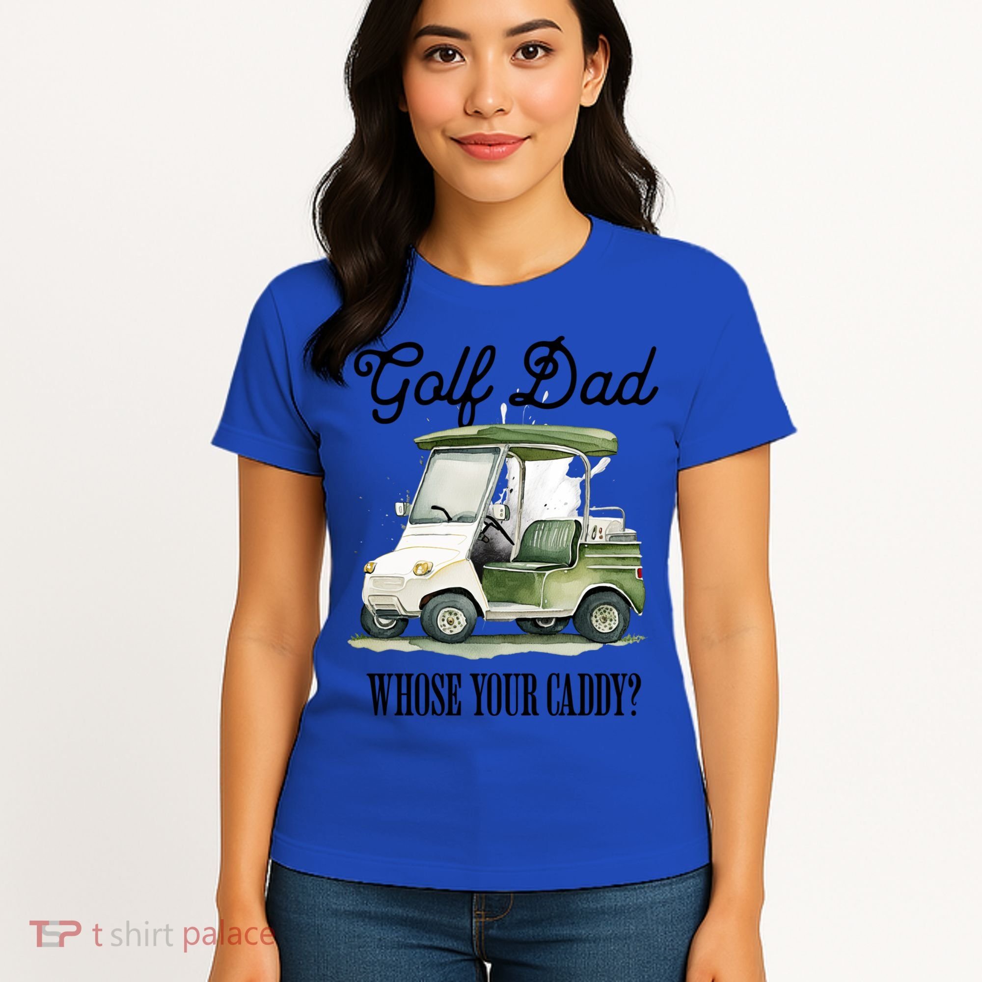 Golf Dad Whose Your Caddy? Funny Golf Lover FatherS Day Gift Women's T-Shirt