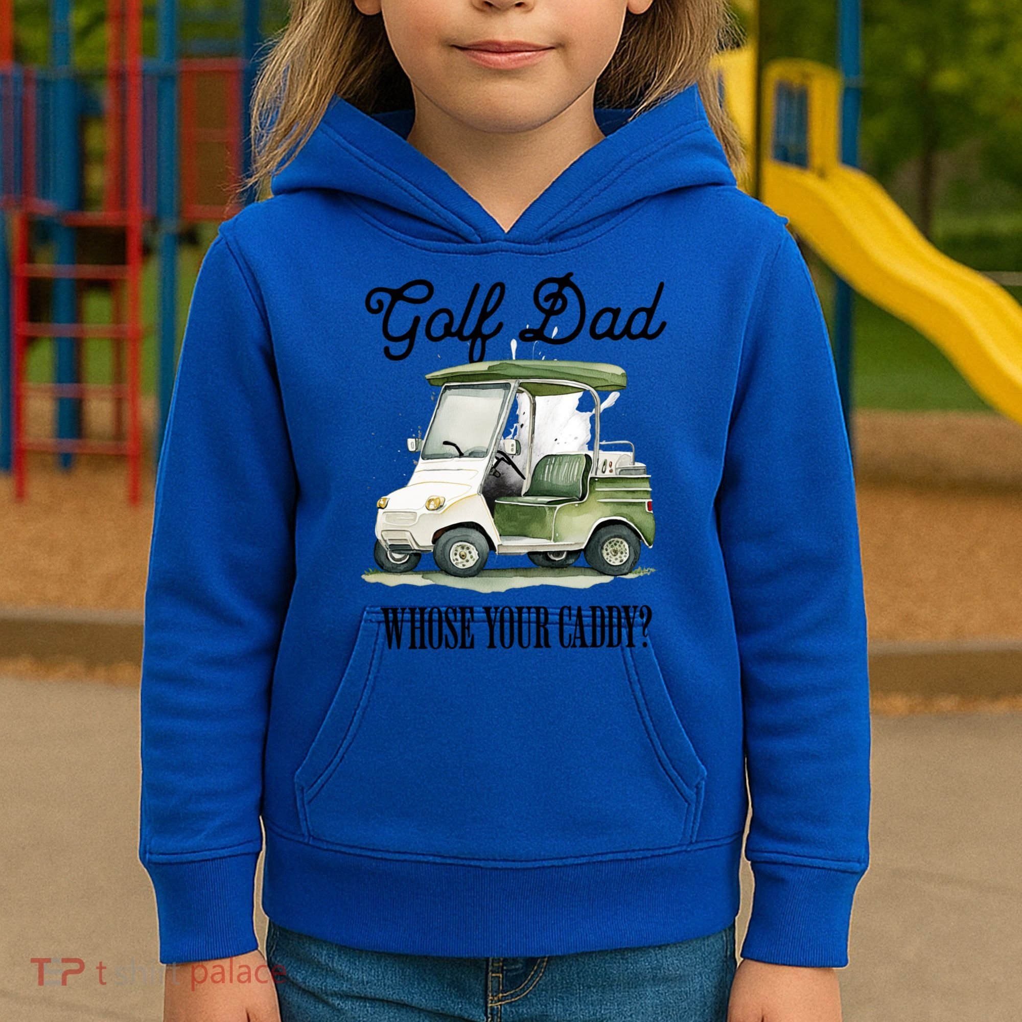 Golf Dad Whose Your Caddy? Funny Golf Lover FatherS Day Gift Kids Hoodie