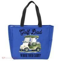 Golf Dad Whose Your Caddy? Funny Golf Lover FatherS Day Gift Tote Bag thumb 0