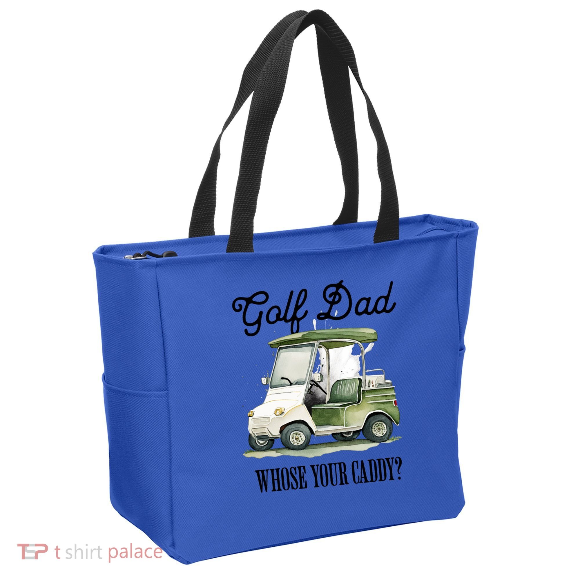 Golf Dad Whose Your Caddy? Funny Golf Lover FatherS Day Gift Tote Bag