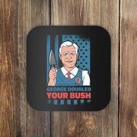 George Doubled Your Bush Funny Garden Coaster thumb 0