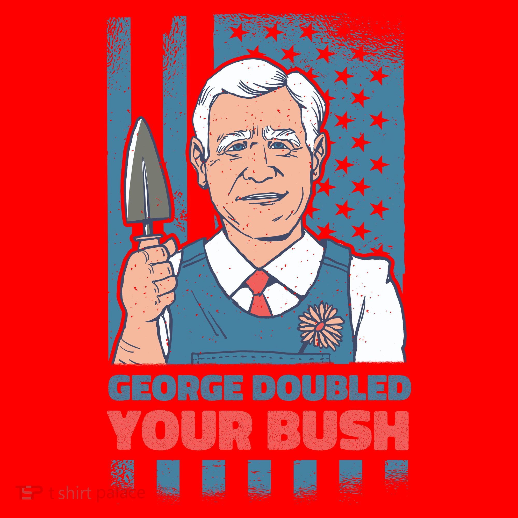 George Doubled Your Bush Funny Garden Santa Hat