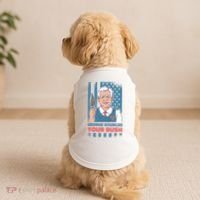 George Doubled Your Bush Funny Garden Doggie Tank thumb 2