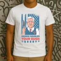George Doubled Your Bush Funny Garden T-Shirt thumb 3