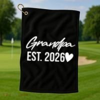 Grandpa EST 2026 Golf Towel thumb 1