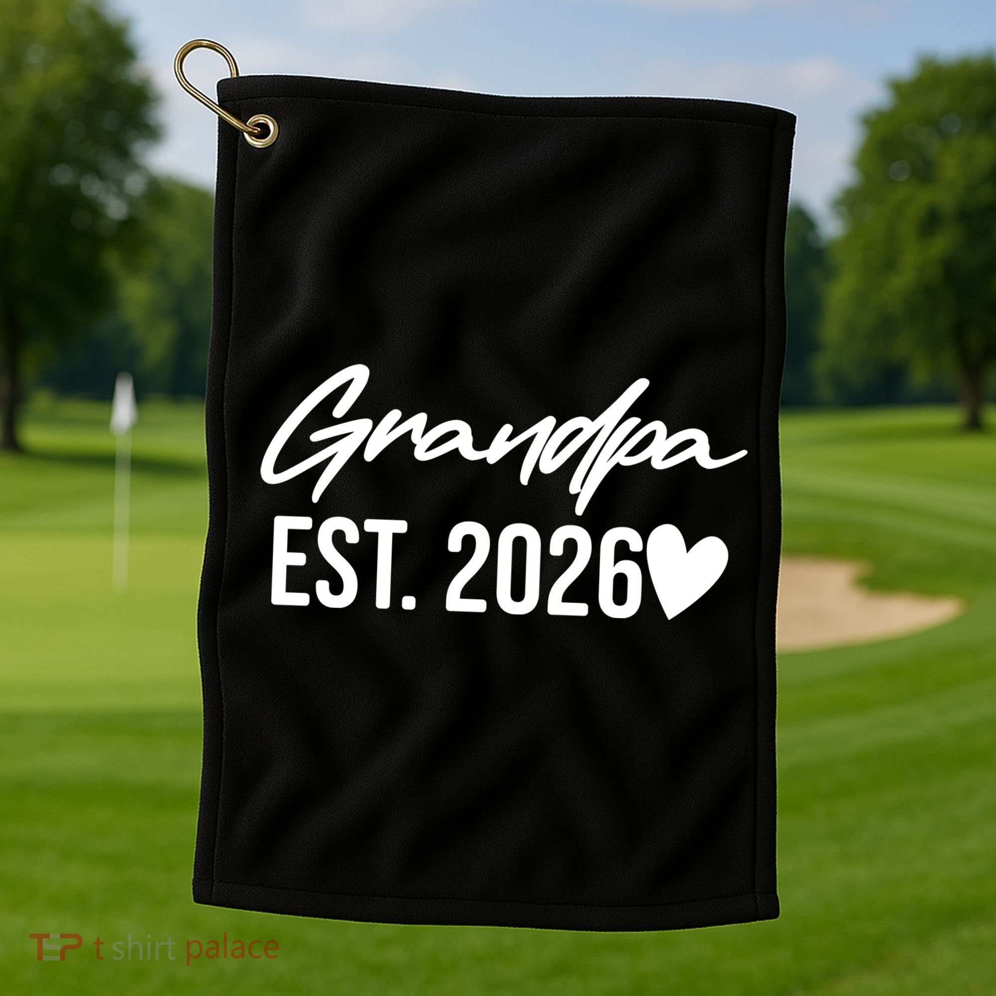 Grandpa EST 2026 Golf Towel