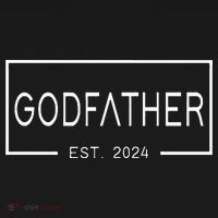 Godfather Est 2024 First Time Godfather FatherS Day USA-Made Doggie Bandana thumb 2