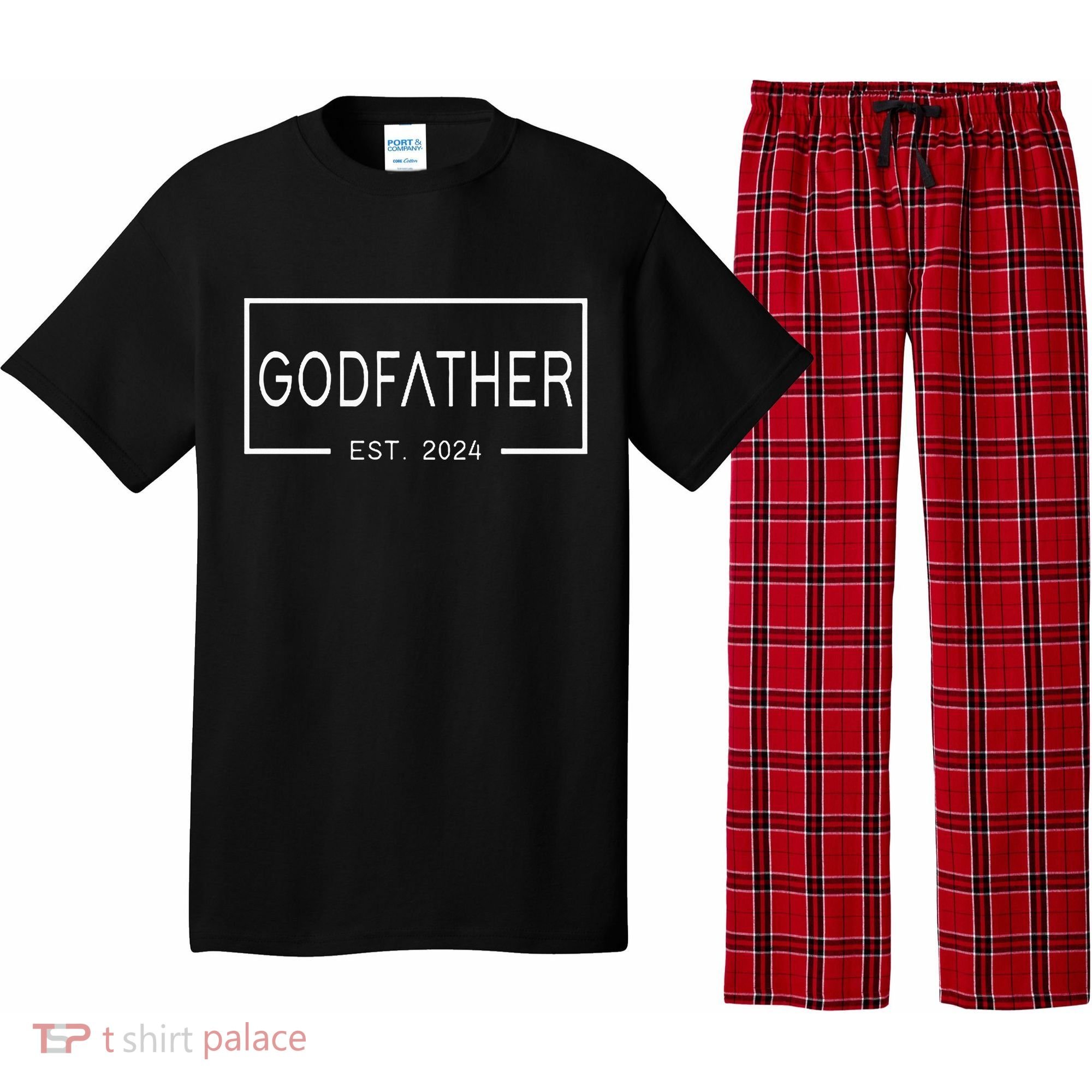Godfather Est 2024 First Time Godfather FatherS Day Pajama Set