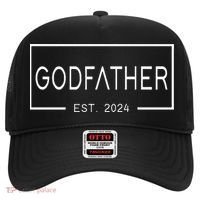 Godfather Est 2024 First Time Godfather FatherS Day Hat thumb 0