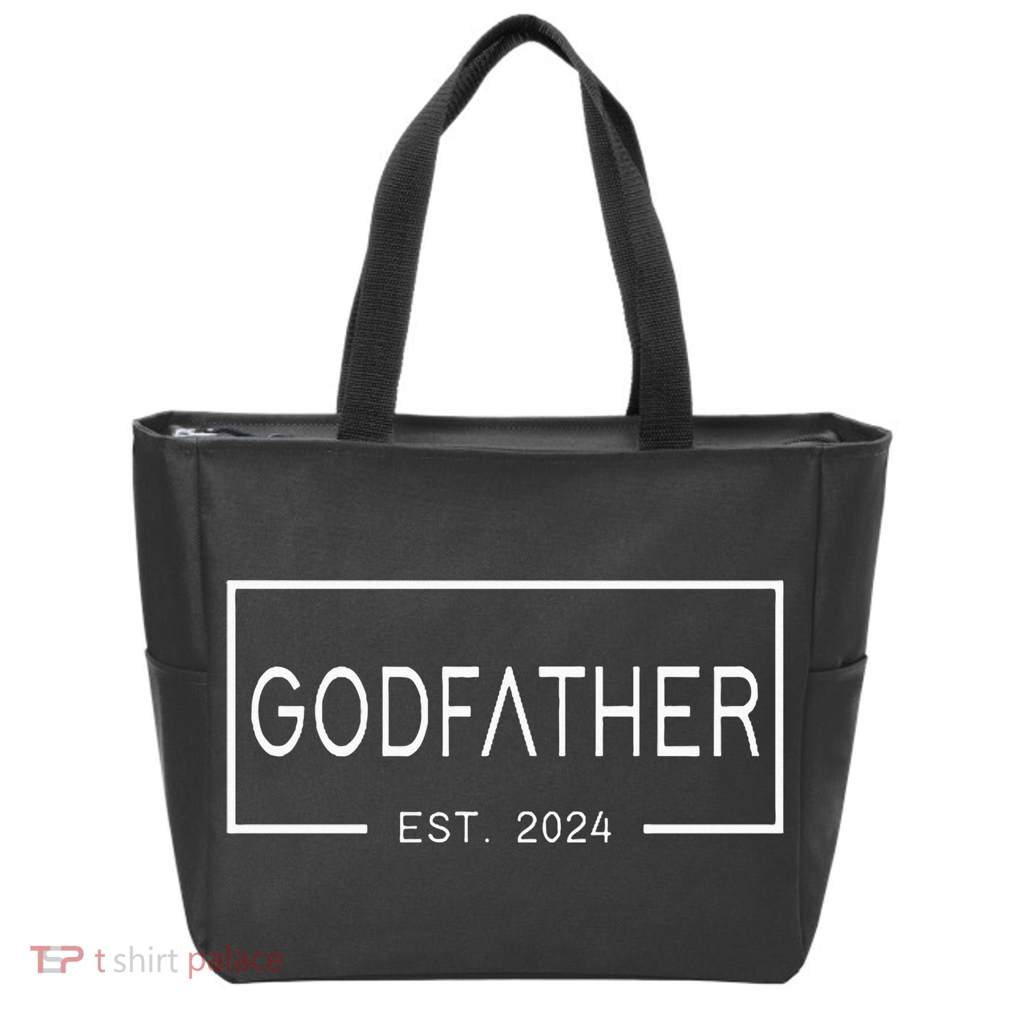 Godfather Est 2024 First Time Godfather FatherS Day Tote Bag