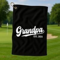 Grandpa Est 2024 Golf Towel thumb 1