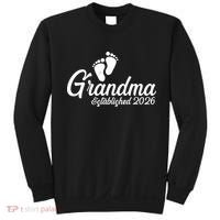 Grandma Established 2026 Cute Baby Feet Sweatshirt thumb 0