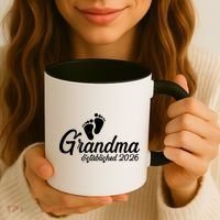 Grandma Established 2026 Cute Baby Feet Coffee Mug thumb 3