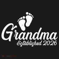 Grandma Established 2026 Cute Baby Feet Polo thumb 3