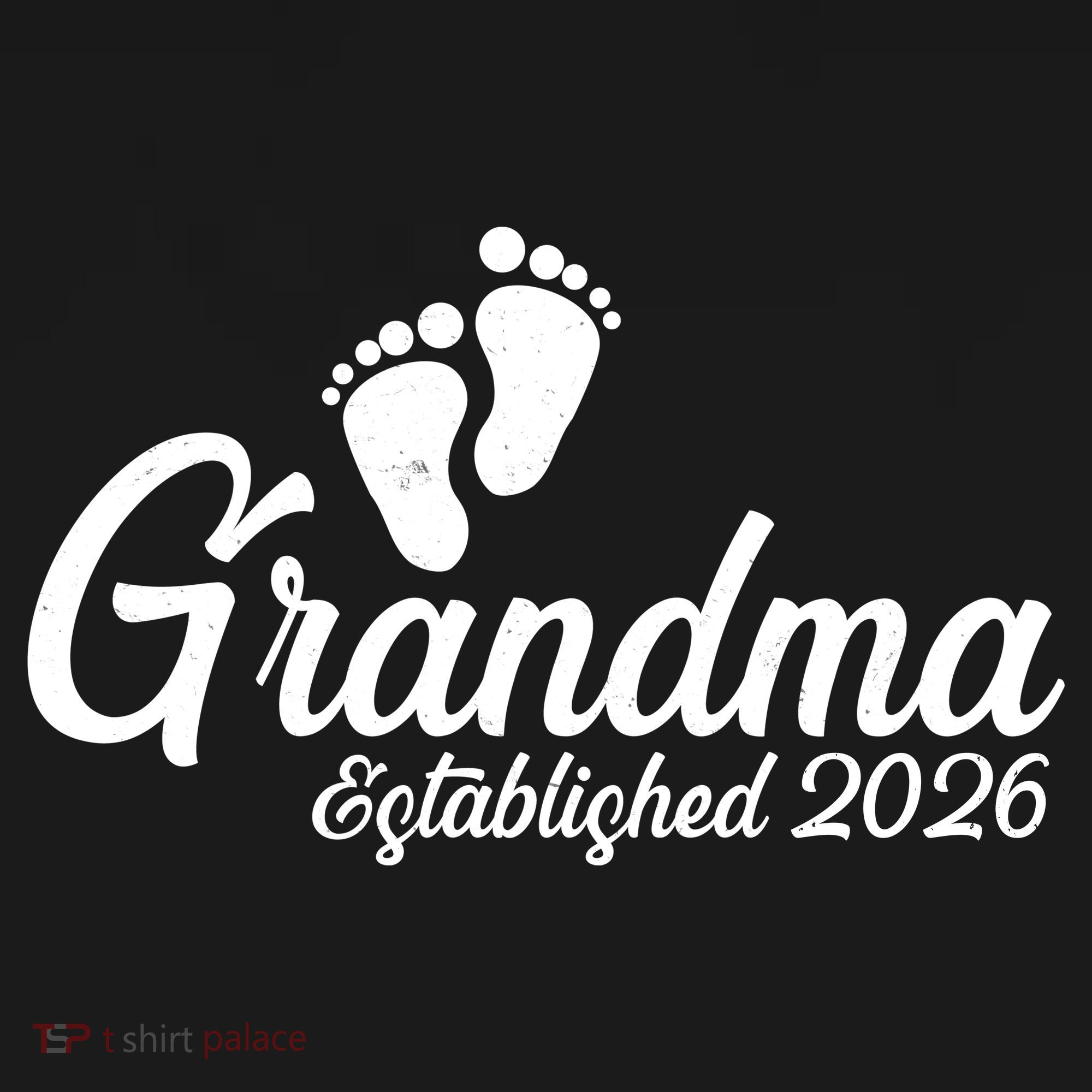 Grandma Established 2026 Cute Baby Feet Women's Hoodie