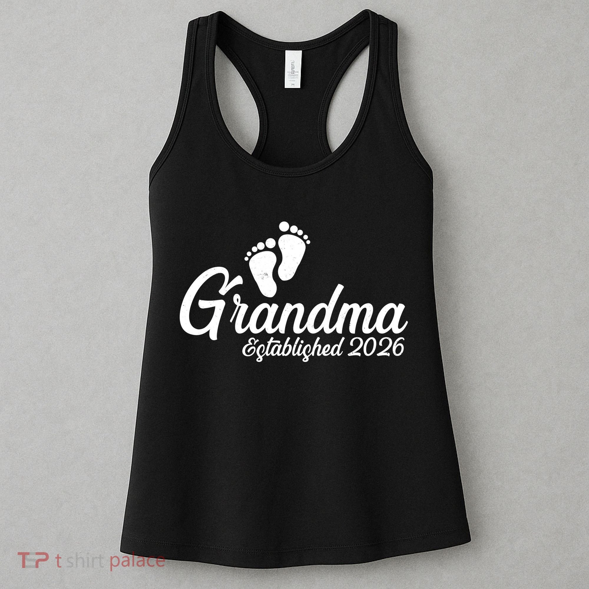 Grandma Established 2026 Cute Baby Feet Women's Tank Top