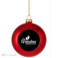 Grandma Established 2026 Cute Baby Feet Plastic Christmas Ball Ornament thumb 0