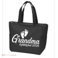 Grandma Established 2026 Cute Baby Feet Tote Bag thumb 3
