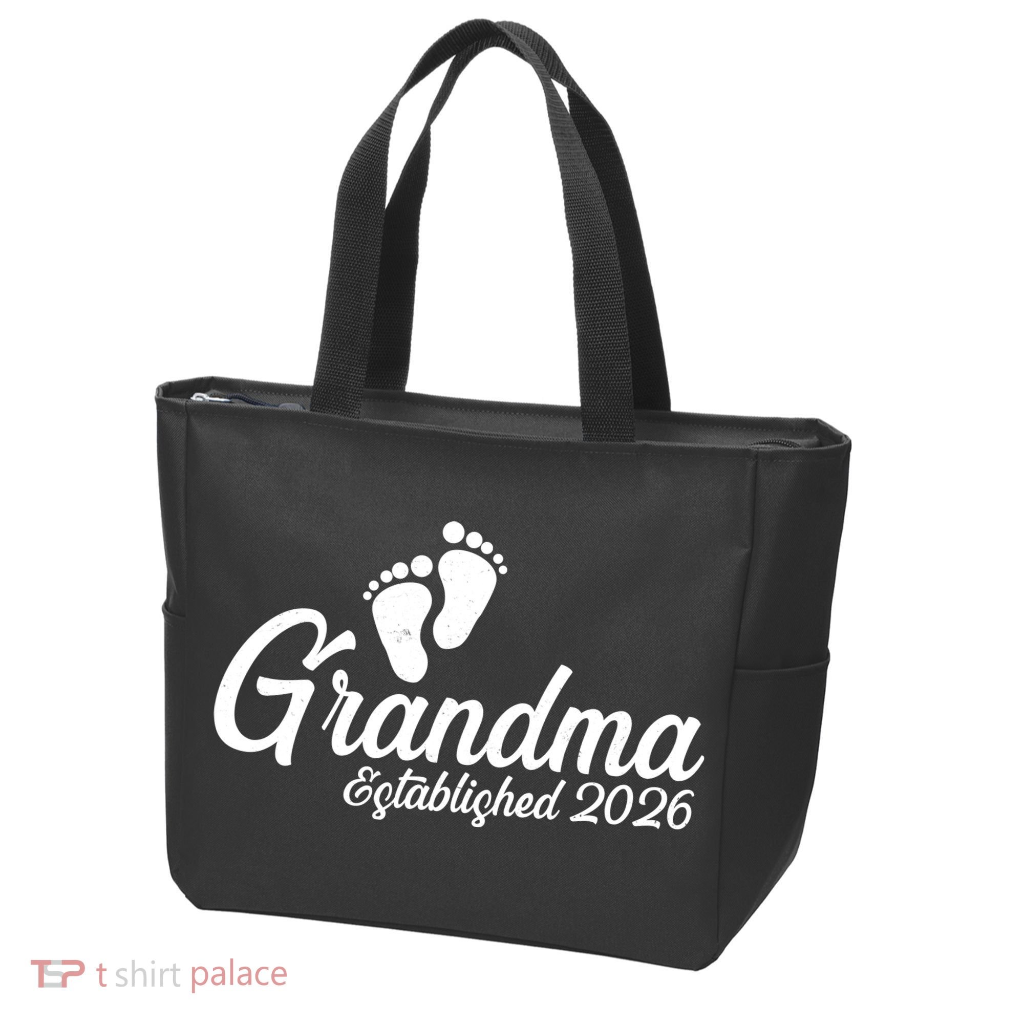 Grandma Established 2026 Cute Baby Feet Tote Bag