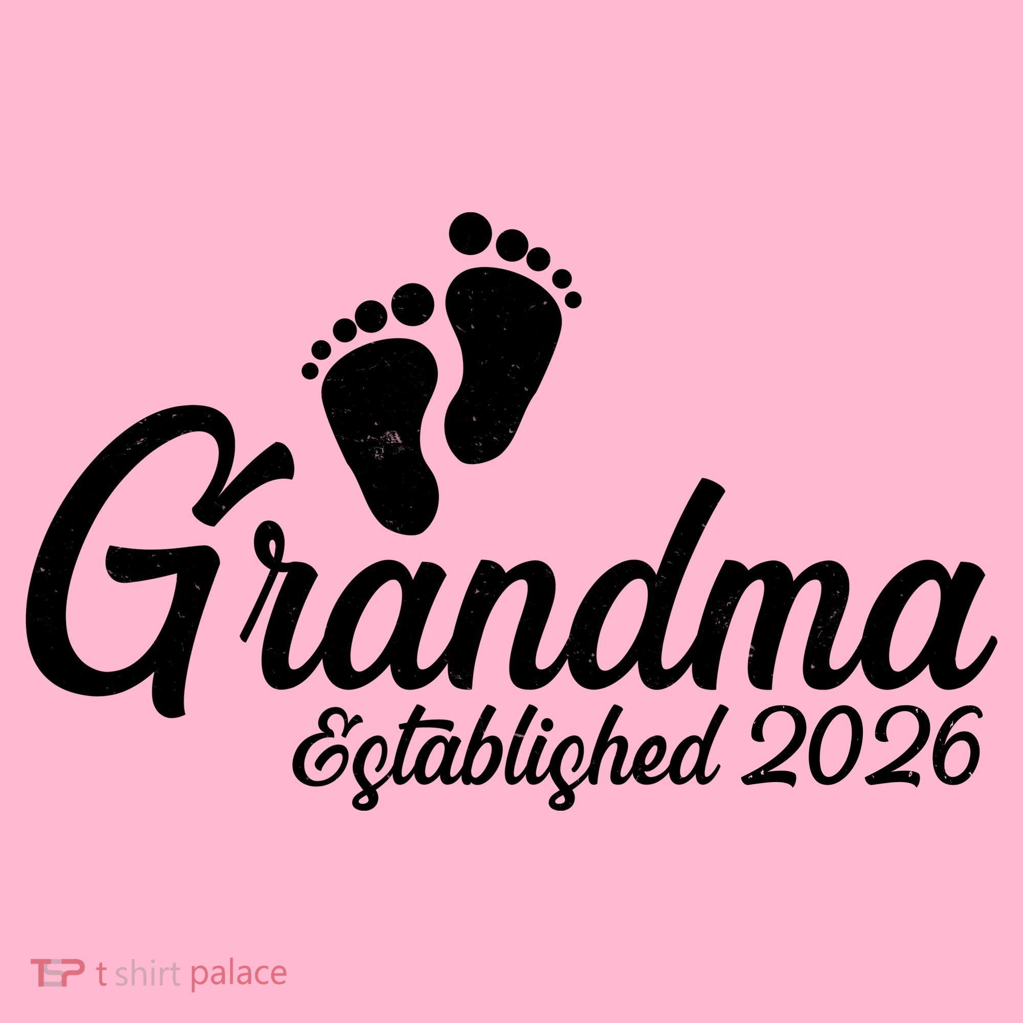 Grandma Established 2026 Cute Baby Feet Doggie Tank