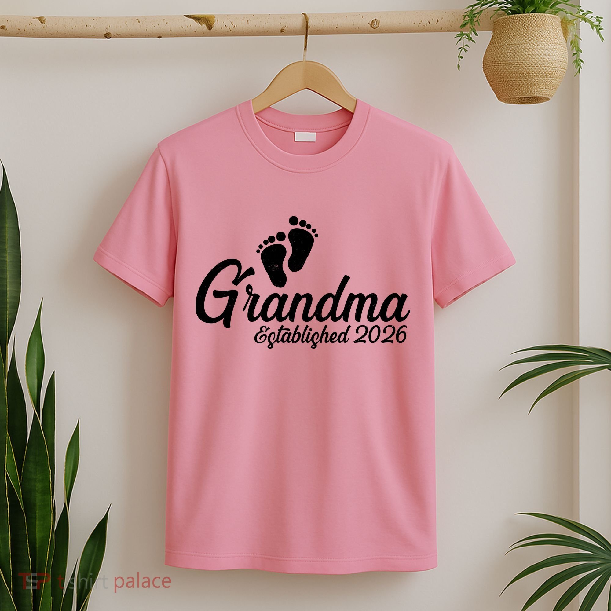Grandma Established 2026 Cute Baby Feet T-Shirt