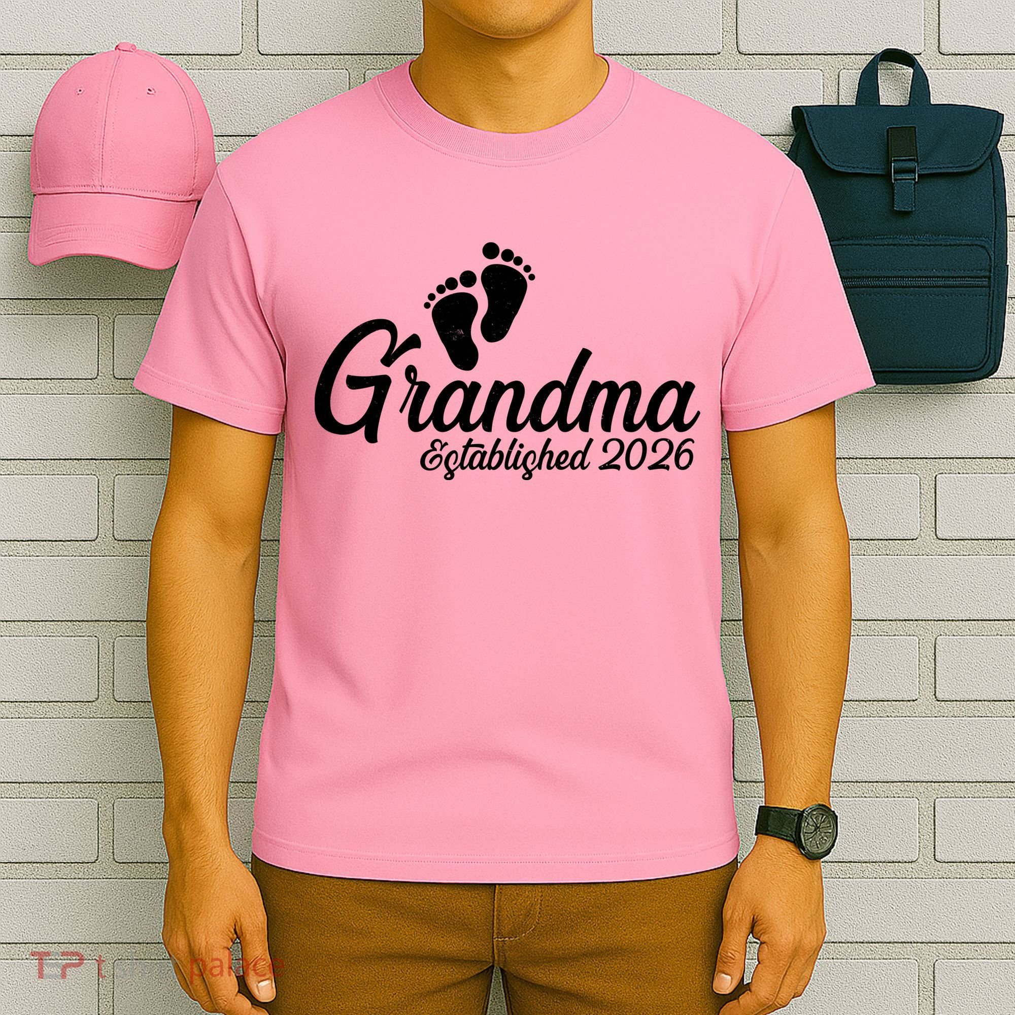 Grandma Established 2026 Cute Baby Feet T-Shirt