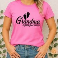 Grandma Established 2026 Cute Baby Feet Women's T-Shirt thumb 2