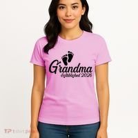 Grandma Established 2026 Cute Baby Feet Women's T-Shirt thumb 4