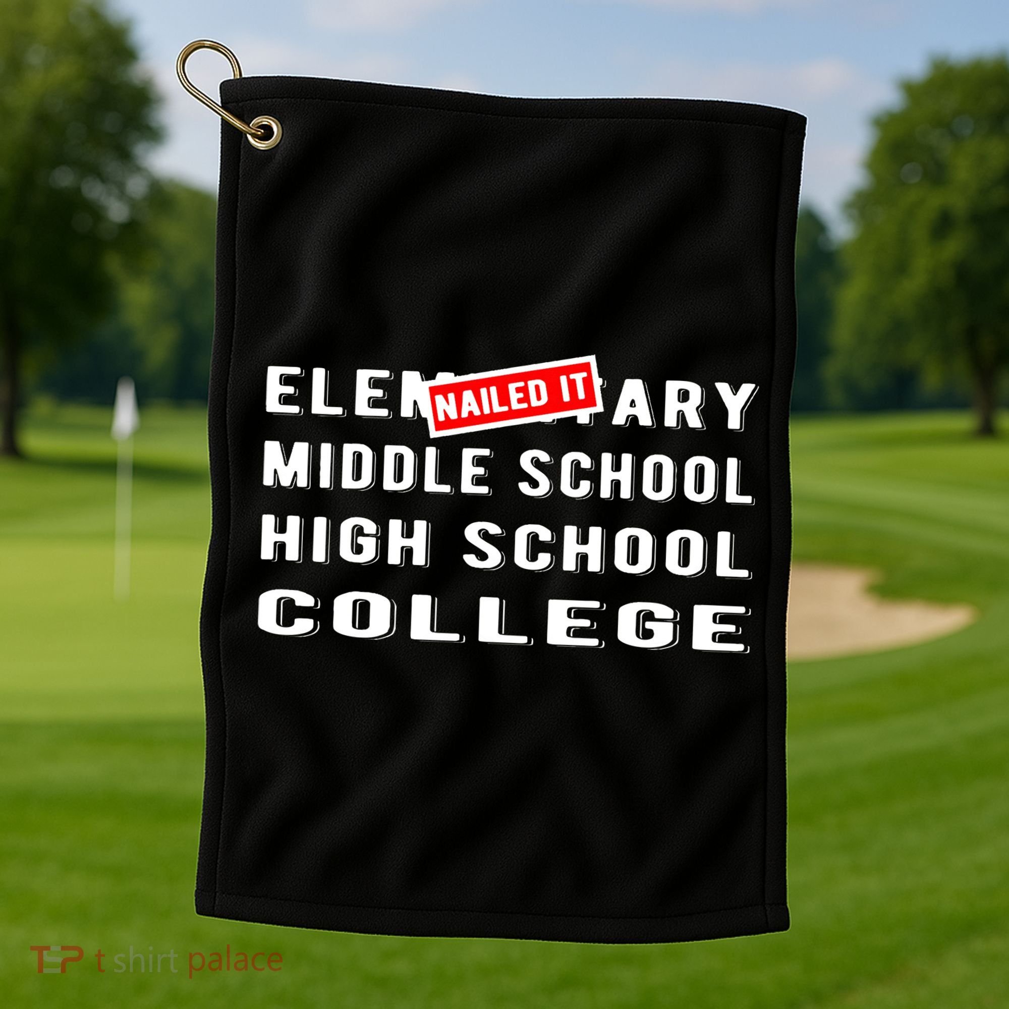 Goodbye Elementary 5th Grade Graduate 6th Grade Graduation Golf Towel