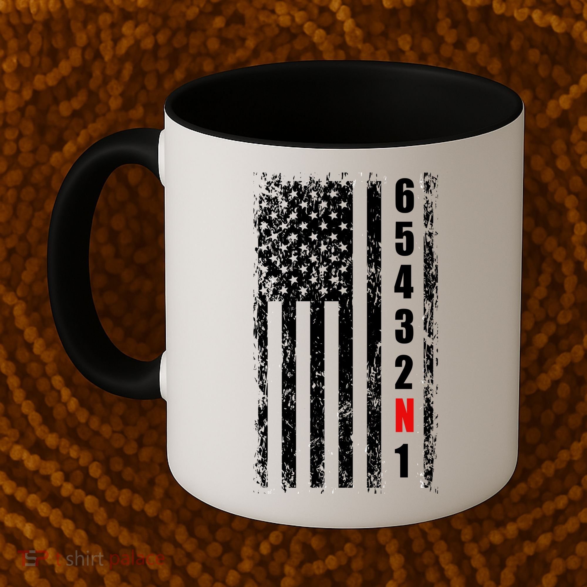 Gear Shift Racing Flag Neutral Coffee Mug