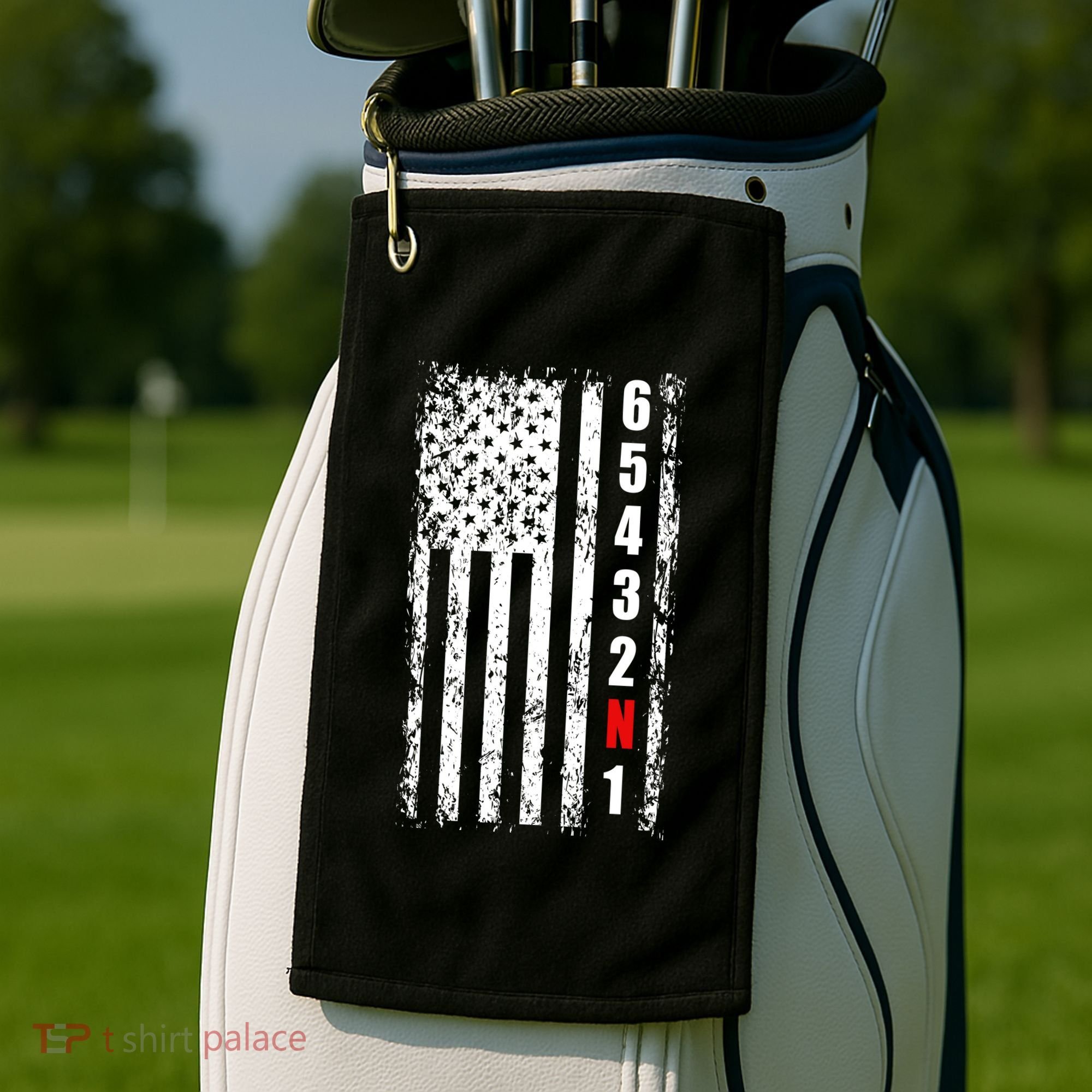 Gear Shift Racing Flag Neutral Golf Towel