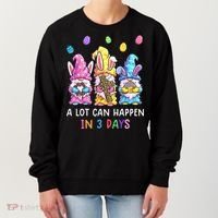Gnome Easter Christian A Lot Can Happen In 3 Days Leopard Women's Sweatshirt thumb 0