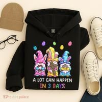 Gnome Easter Christian A Lot Can Happen In 3 Days Leopard Hoodie thumb 4