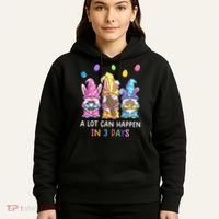 Gnome Easter Christian A Lot Can Happen In 3 Days Leopard Hoodie thumb 5