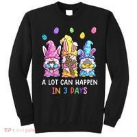 Gnome Easter Christian A Lot Can Happen In 3 Days Leopard Sweatshirt thumb 0