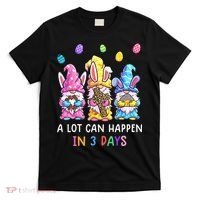 Gnome Easter Christian A Lot Can Happen In 3 Days Leopard T-Shirt thumb 0