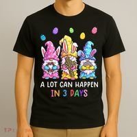 Gnome Easter Christian A Lot Can Happen In 3 Days Leopard T-Shirt thumb 3